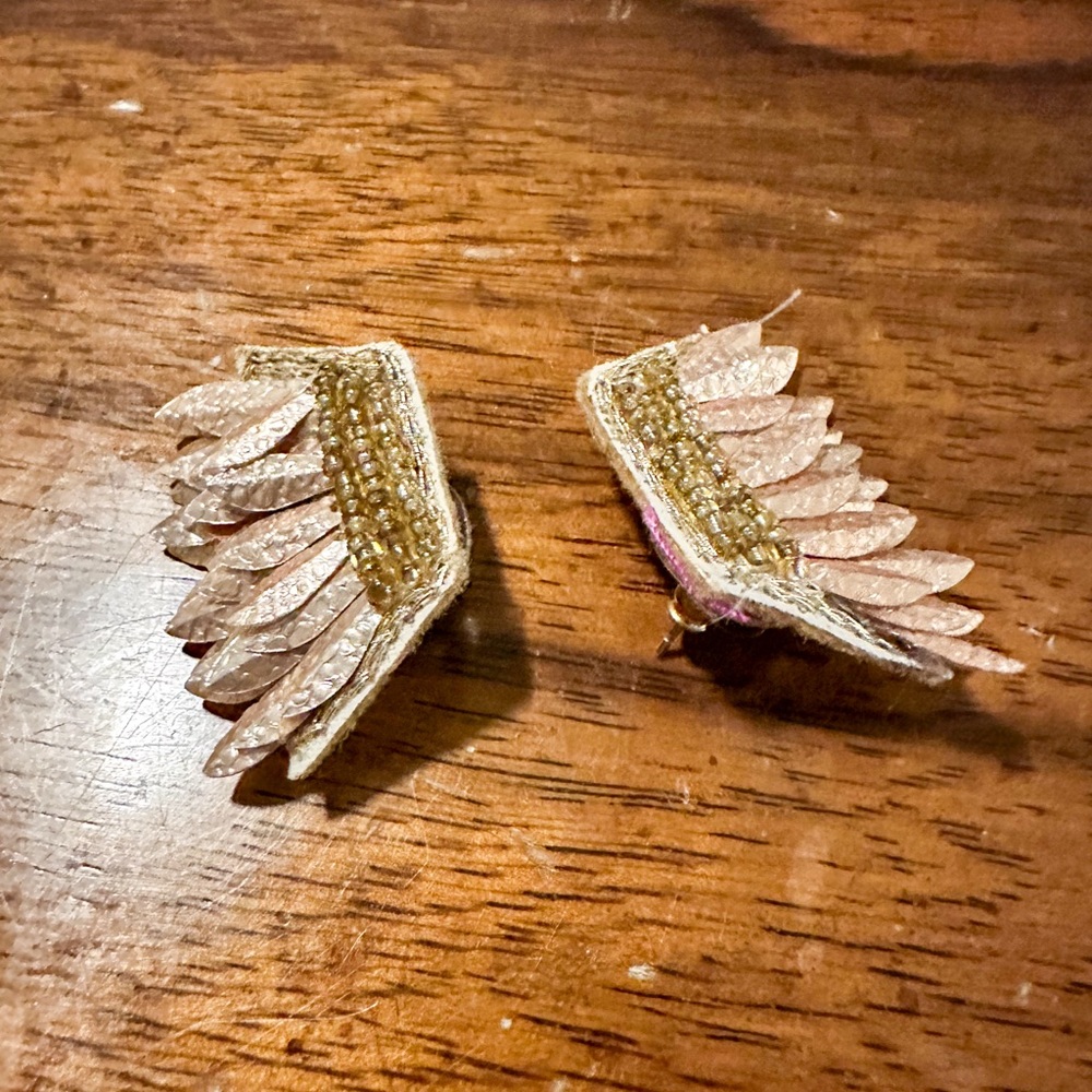 NEW Rose Gold Wing Earrings